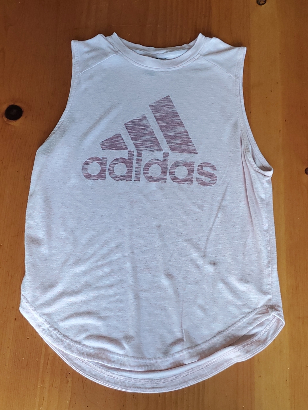 Adidas Light Pink Sleeveless Logo Tank
